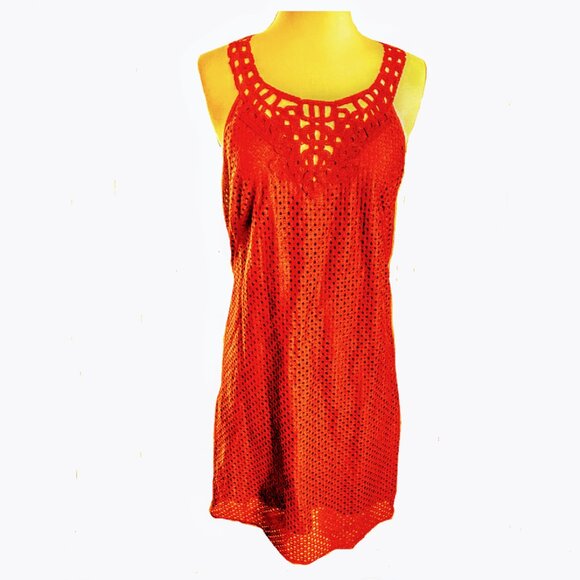 Brand New Women's Max Studio Eyelet Crocheted-Trim Sheath Dress - Picture 11 of 11